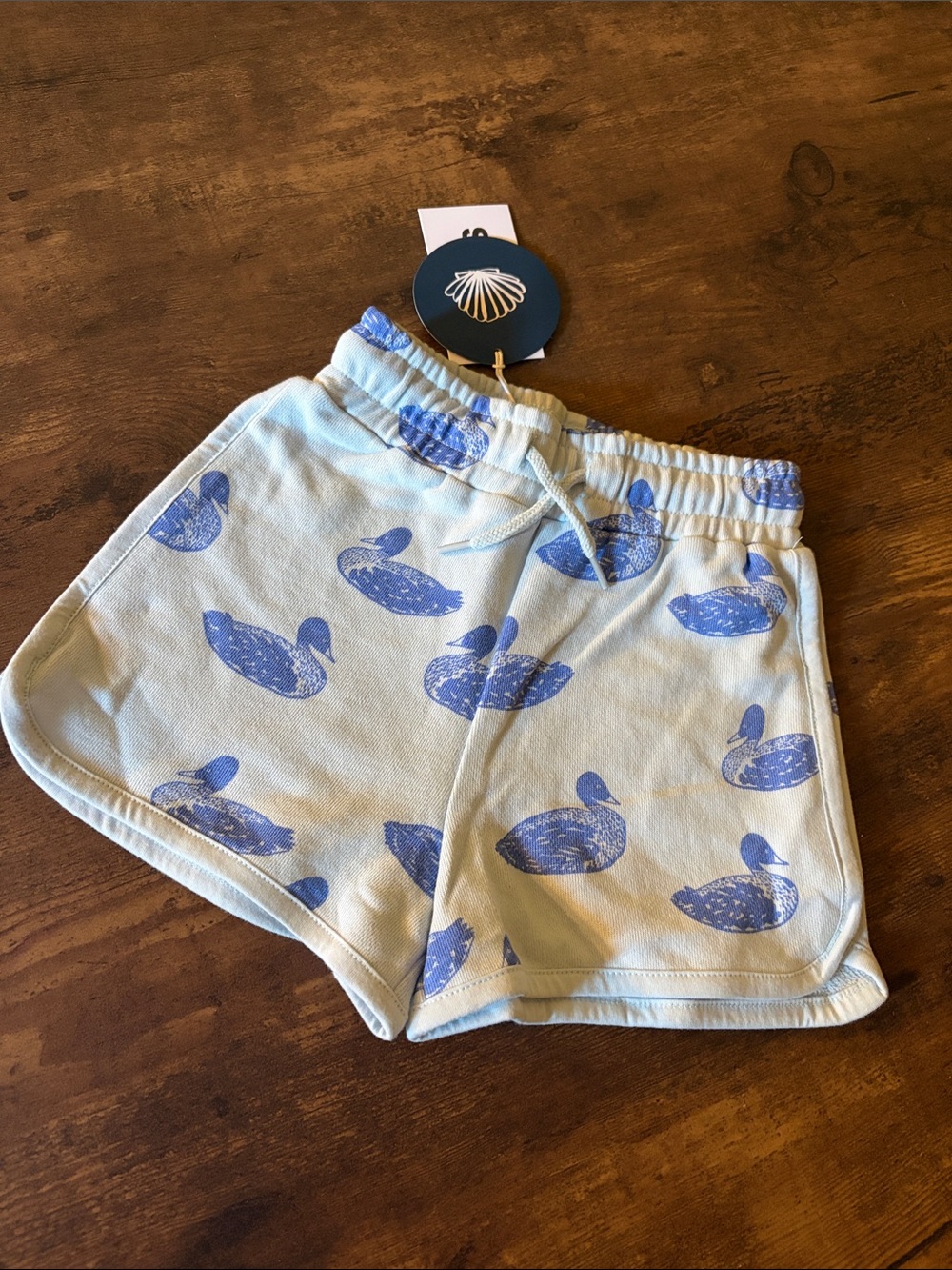 100% Organic Cotton Girls Shorts Duck Pond Size 4T
